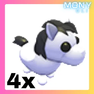 4X SHETLAND PONY WHITE 