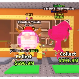 REINDEER TRALALA GOLD + BALLERINA PEPPERMINTINA RAINBOW