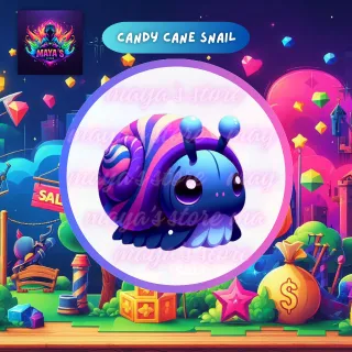 Neon Luminous Candy Cane Snail