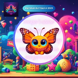 Neon Lum Birthday Butterfly 2023