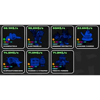 Fruits Vs Brainrot Rainbow GOAT pack