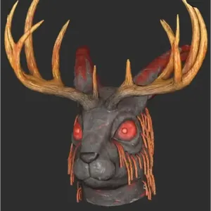 Glowing Jackalope Mask