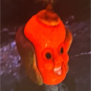 Glowing Red Hot Mask