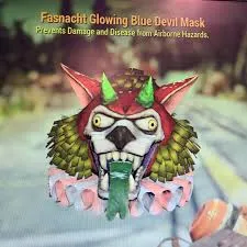 FASNACHT GLOWING BLUE DEVIL MASK