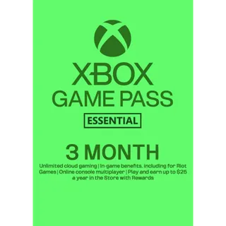 Xbox Game Pass Core Essential 3 months USA 