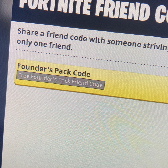 Fortnite Save The World Founders Pack Friend Code ... - 640 x 640 jpeg 177kB