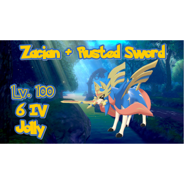 Pokemon Sword and Shield Zacian 6IV-EV Trained