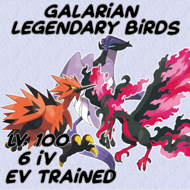 Bundle  Shiny Galarian Bird Trio - Game Items - Gameflip