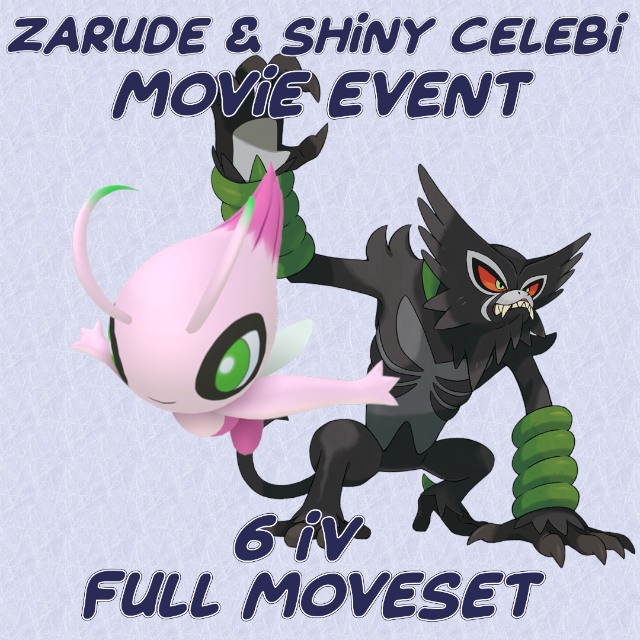 Bundle  Zarude & Shiny Celebi - Game Items - Gameflip