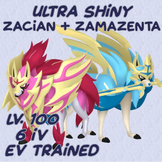 6IV SHINY Zacian & Zamazenta ✨ Pokemon Scarlet/Violet – Competitive, Battle Ready