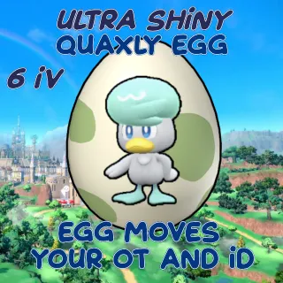 Ultra Shiny Quaxly EGG / Your OT ID