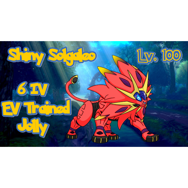 Shiny Solgaleo 6IV Pokemon S/M US/UM Sword/shield Fast 