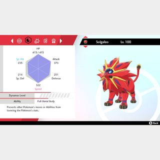 Pokemon Sword and Shield Ultra Shiny Solgaleo 6IV-EV Trained