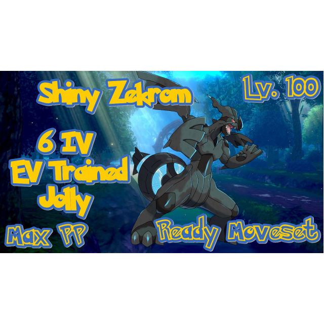 Pokemon Sword and Shield Zekrom 6IV-EV Trained