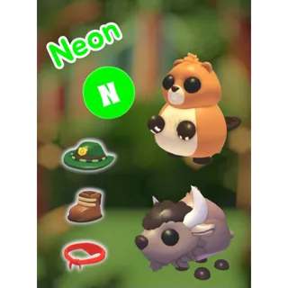 🏕🥾 Mega Ranger Beaver (with petwear)  and Mega Bison🌳🪓