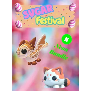 🍭Sugar Festival Event ( Neon Mochi Meow & Neon Waffle Wyrm )🍫