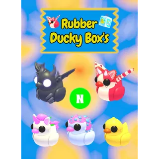 🦆5 NEON Bundle, Strawberry Shortcake Ducky, Shadow Dragon Ducky, Unicorn Ducky, Glyptodon Ducky, Rubber Ducky 🐥