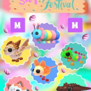🍭( 6 Mega Pet Bundle )🍫 MEGA Mochi Meow, Gumball Caterpillar, Waffle Wyrm, Gummy Guana, Cocoadile & Jiggly Jerboa