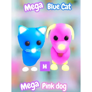 🩵 Mega Blue Cat & Mega Pink Dog 🩷