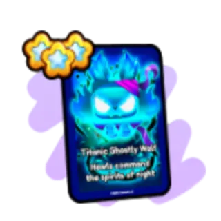 1x titanic ghostly wolf card