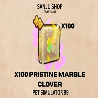 x100 pristine marble clover