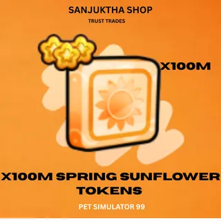 x100m spring sunflower tokens ps99