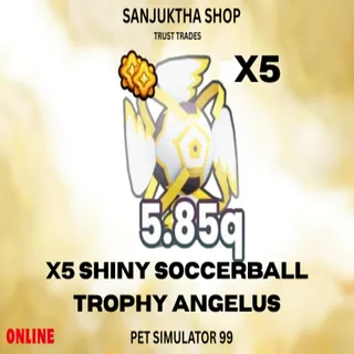 x5 shiny soccerball trophy angelus ps99