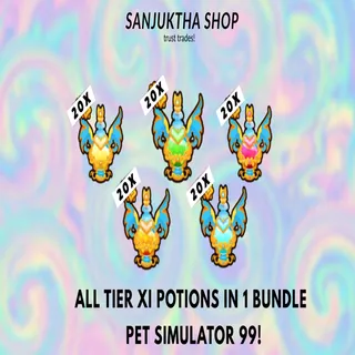 100x TIER XI POTIONS BUNDLE PS99