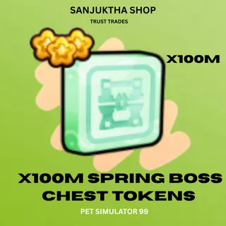 x100m spring boss chest tokens