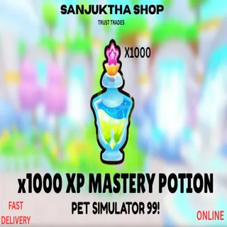x1000 xp mastery potions ps99