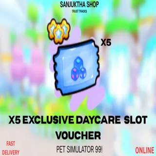 x5 exclusive daycare slot voucher ps99