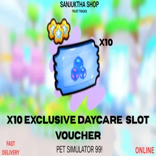 x10 exclusive daycare slot voucher ps99