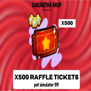 x500 raffle tickets ps99