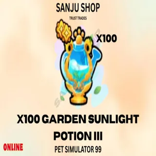 X100 GARDEN SUNLIGHT POTION III