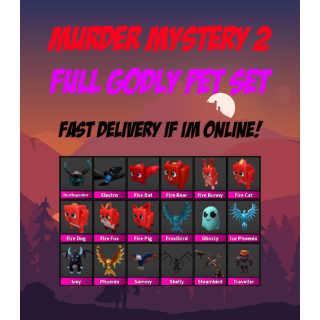 Roblox Murder Mystery 2 Mm2 godly FIRE BUNNY pet