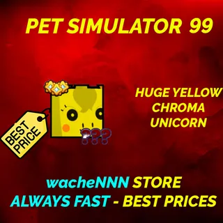 HUGE YELLOW CHROMA UNICORN