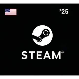 Steam Wallet Code $25.00 USD