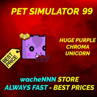 HUGE PURPLE CHROMA UNICORN