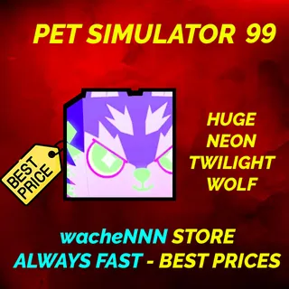 HUGE NEON TWILIGHT WOLF  | PS99 