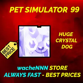 HUGE CRYSTAL DOG