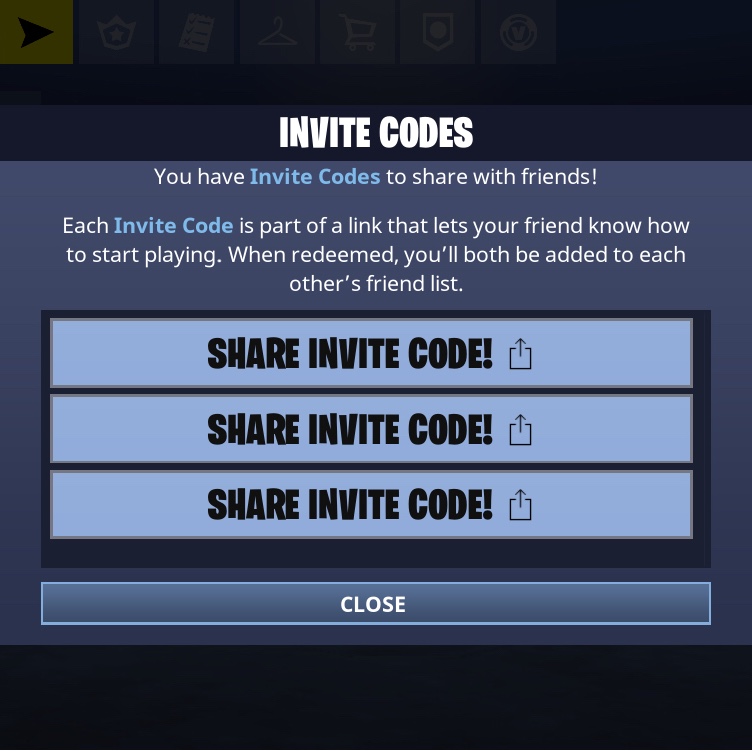 1 fortnite mobile invite code ios only - how to send a gift on fortnite