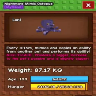 TITANIC NIGHTMARE MIMIC OCTOPUS(87.17KG MAX)