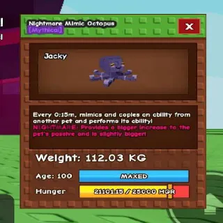 Collosal Nightmare Mimic Octopus(112.03kg Age 100)