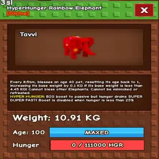 HYPER HUNGER RAINBOW HATCH ELEPHANT