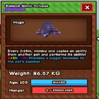 Titanic Nightmare Mimic Octopus(86.57kg Age 100)