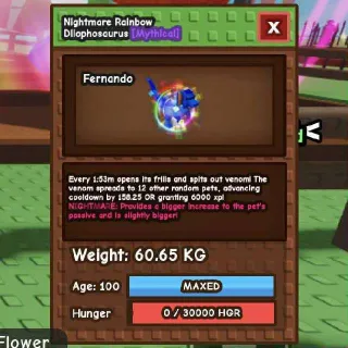 HUGE RBH NIGHTMARE DILOPHOSAURUS(60.65KG MAX)