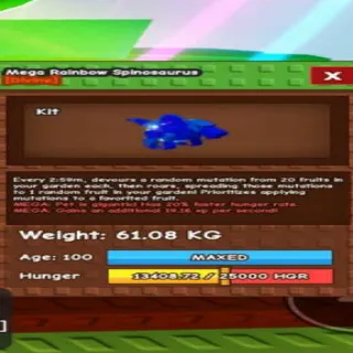 HUGE MEGA  RAINBOW HATCH SPINOSAURUS(61.08KG)