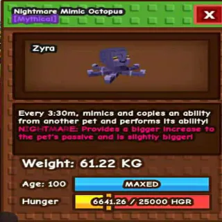 Huge Nightmare Mimic Octopus(61.22kg Max)