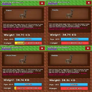 (BUNDLE) 4x SEMI HUGE NIGHTMARE BRONTOSAURUS