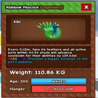 COLLOSAL RAINBOW PEACOCK